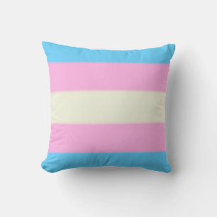 Falln Transgender Pride Flag Throw Pillow