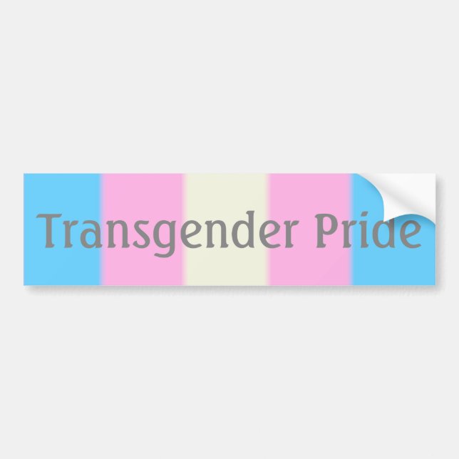 Falln Transgender Pride Flag Version 2 (Text) Bumper Sticker (Front)