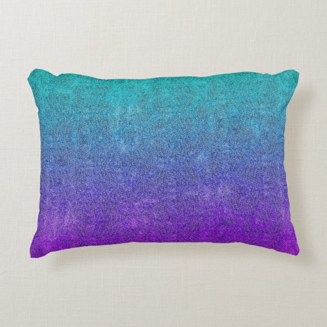 Falln Tropical Dusk Glitter Gradient Decorative Pillow (Front)