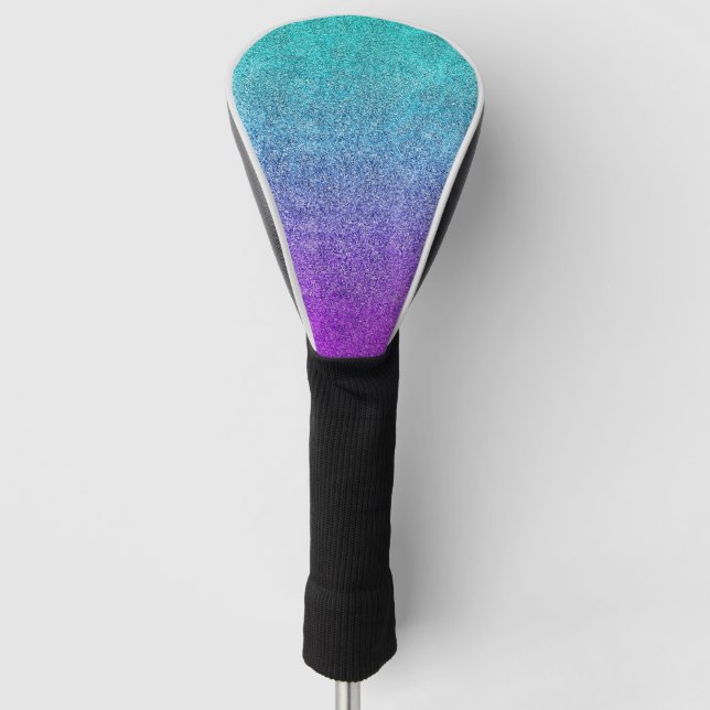 Falln Tropical Dusk Glitter Gradient Golf Head Cover (Front)