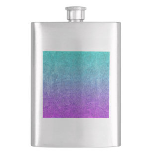 Falln Tropical Dusk Glitter Gradient Hip Flask