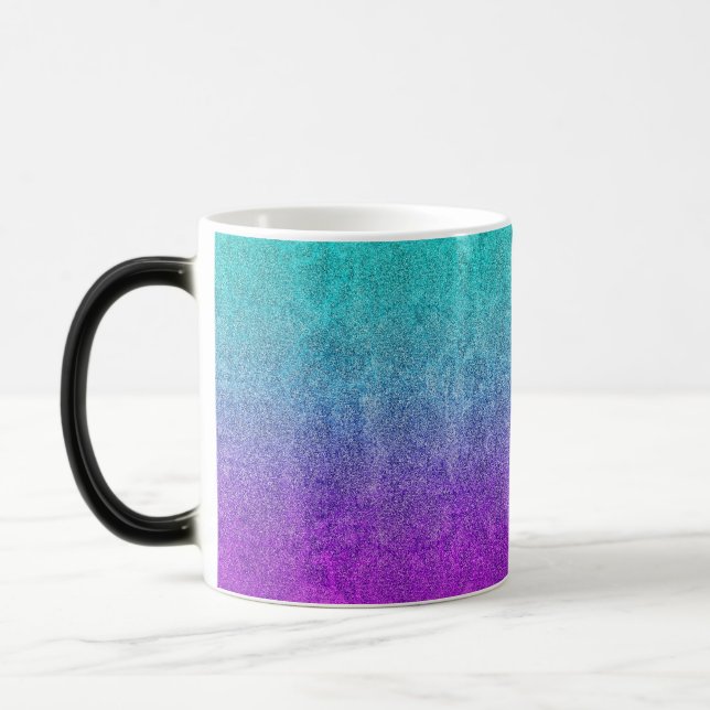 Falln Tropical Dusk Glitter Gradient Magic Mug (Left)