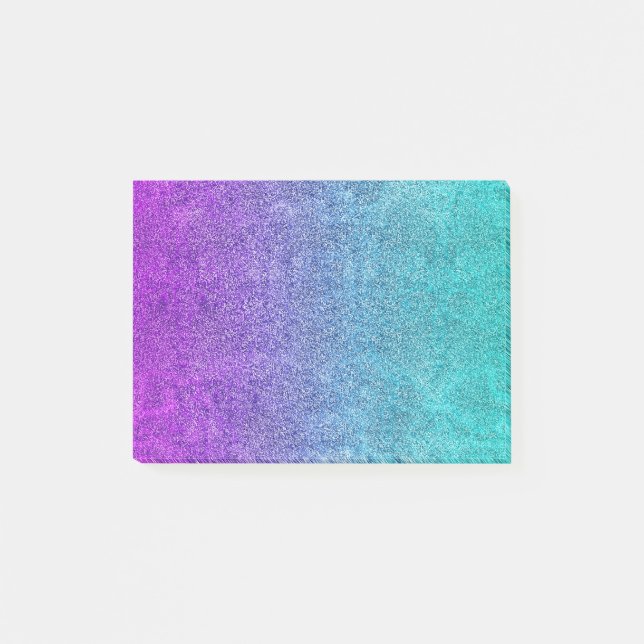 Falln Tropical Dusk Glitter Gradient Post-it Notes (Front)