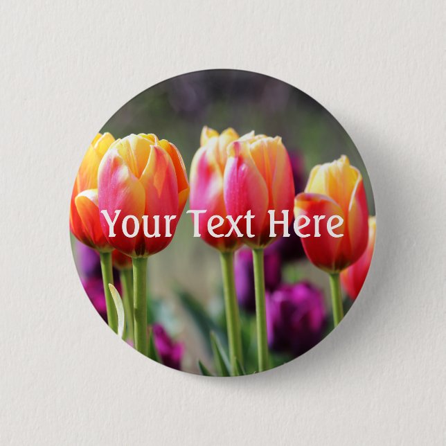 Falln Tulips Aflame 2 Inch Round Button (Front)