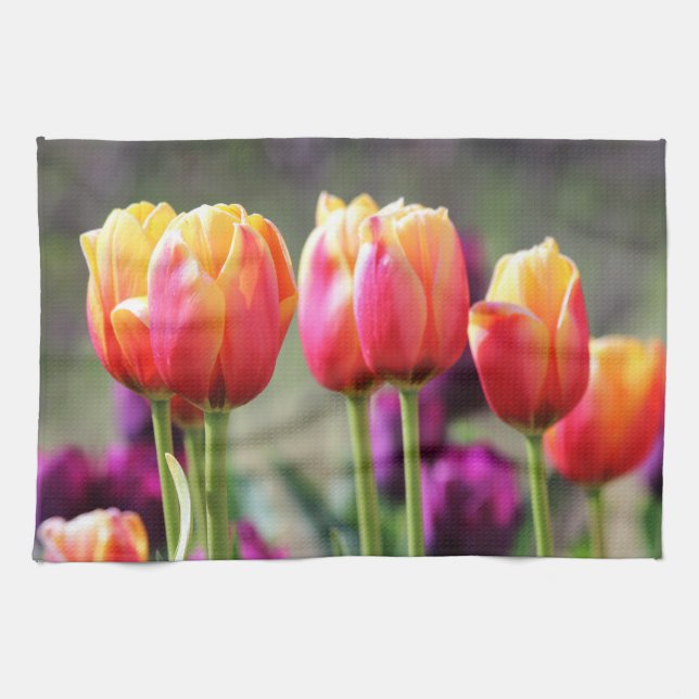 Falln Tulips Aflame Kitchen Towel (Horizontal)
