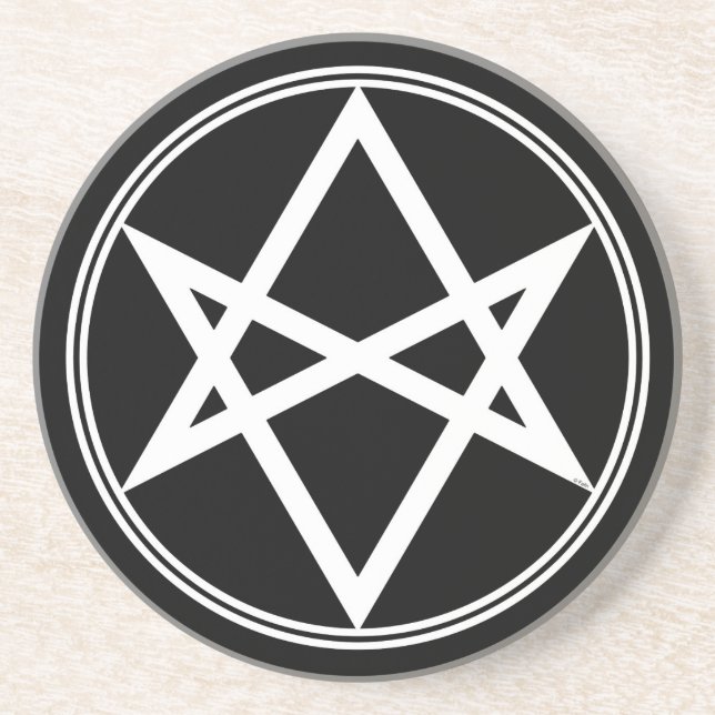 Falln Unicursal Hexagram White Coaster (Front)