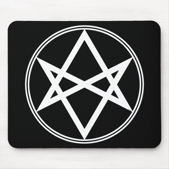 Falln Unicursal Hexagram White Mouse Pad (Front)