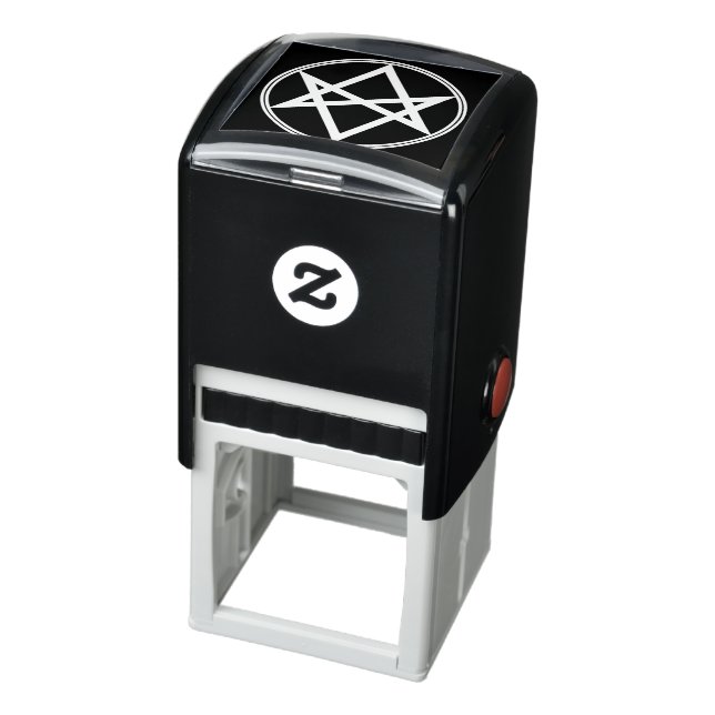 Falln Unicursal Hexagram White Self-inking Stamp (Product)