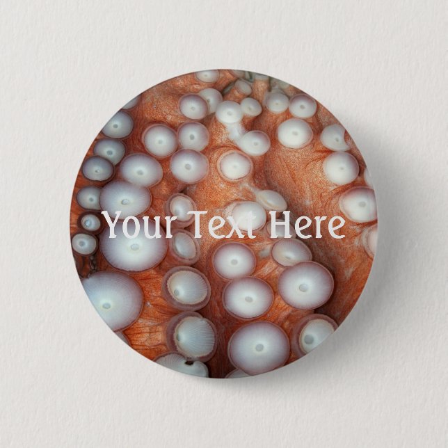 Falln Up Close Octopus 2 Inch Round Button (Front)