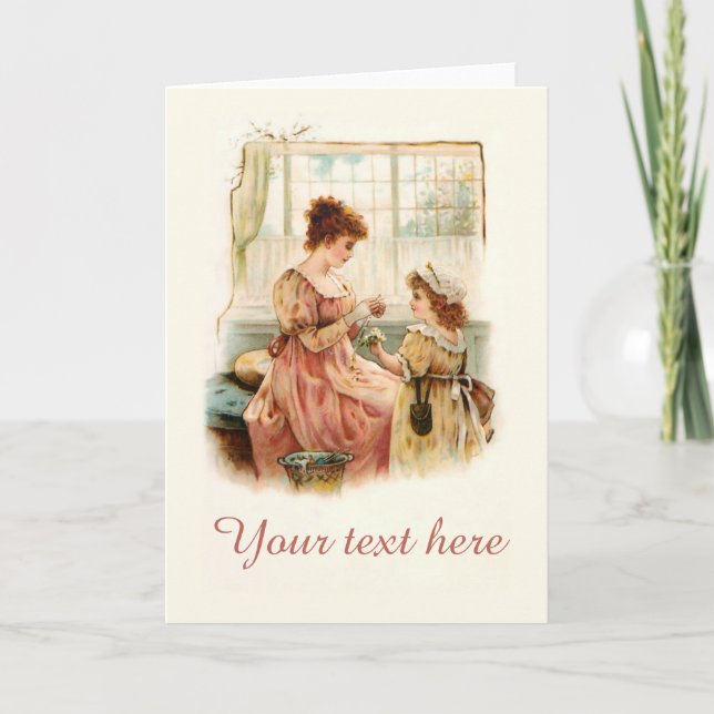 Falln Victorian Daisy Chain Card (Front)
