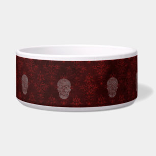 Falln Victorian Skulls Red