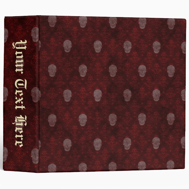 Falln Victorian Skulls Red Binder (Front/Spine)