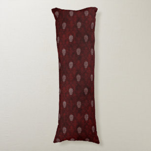 Falln Victorian Skulls Red Body Pillow