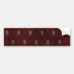 Falln Victorian Skulls Red Bumper Sticker