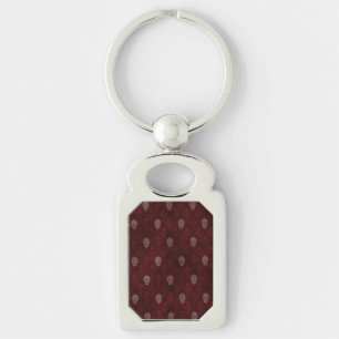 Falln Victorian Skulls Red Keychain