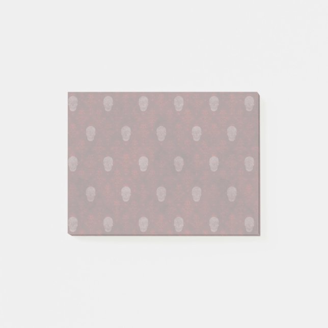 Falln Victorian Skulls Red Post-it Notes (Front)
