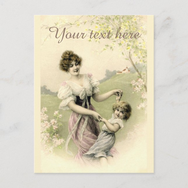 Falln Victorian Spring Time Dance Postcard (Front)