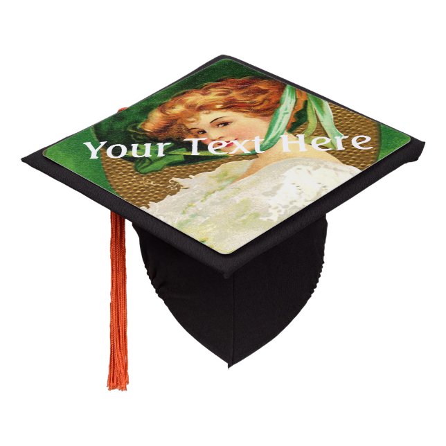 Falln Wearing of the Green Graduation Cap Topper (Angled)