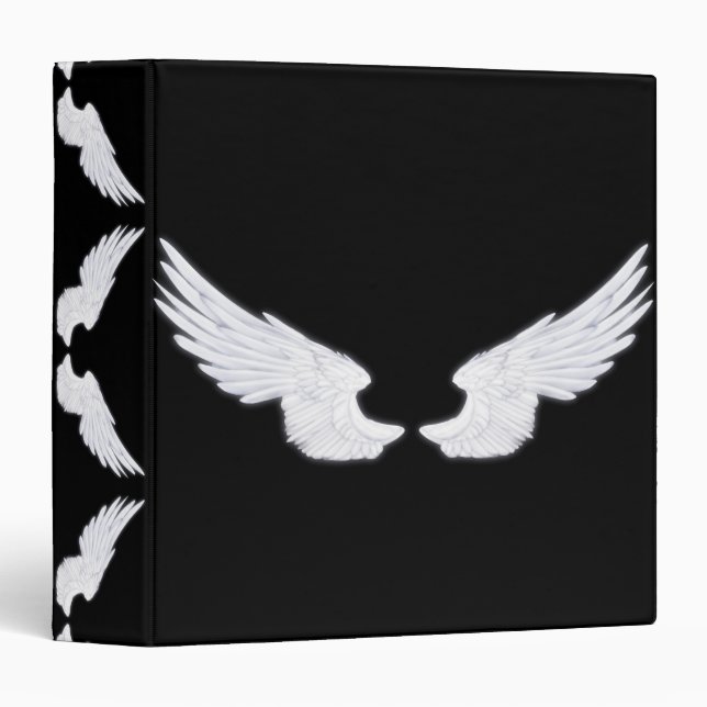 Falln White Angel Wings Binder (Front/Spine)