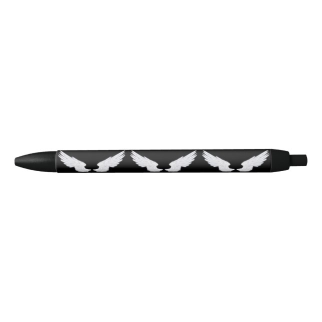 Falln White Angel Wings Black Ink Pen (Front)