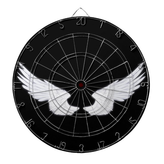 Falln White Angel Wings Dartboard (Front)