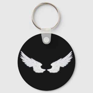 Falln White Angel Wings Keychain