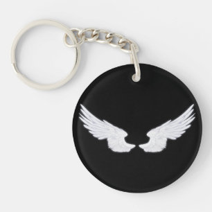 Falln White Angel Wings Keychain