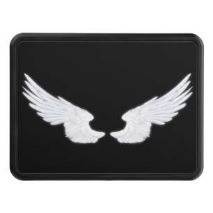 Falln White Angel Wings Trailer Hitch Cover