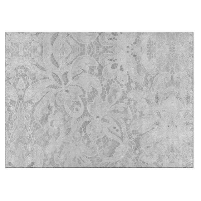 Falln White Lace Cutting Board (Front)