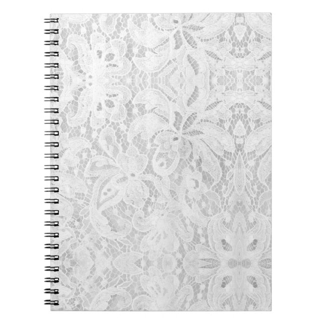 Falln White Lace Notebook (Front)
