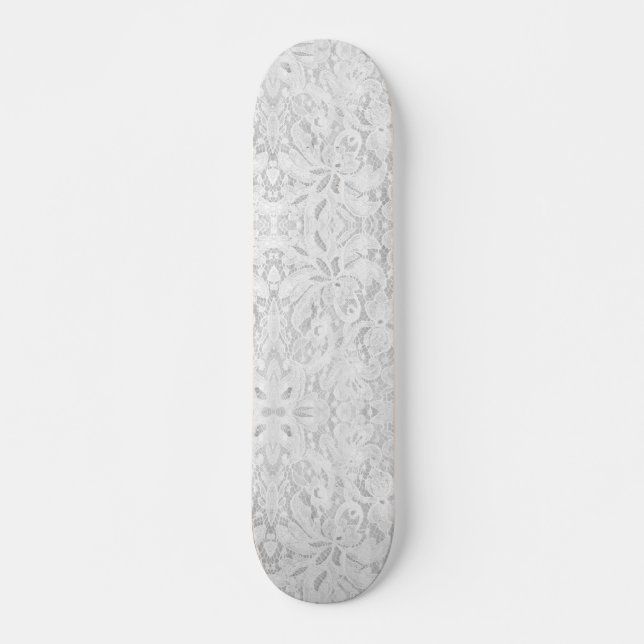 Falln White Lace Skateboard (Front)