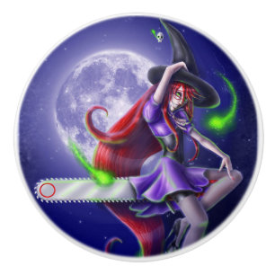 Falln Witchy PinUp Ceramic Knob
