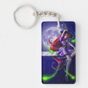 Falln Witchy PinUp Keychain