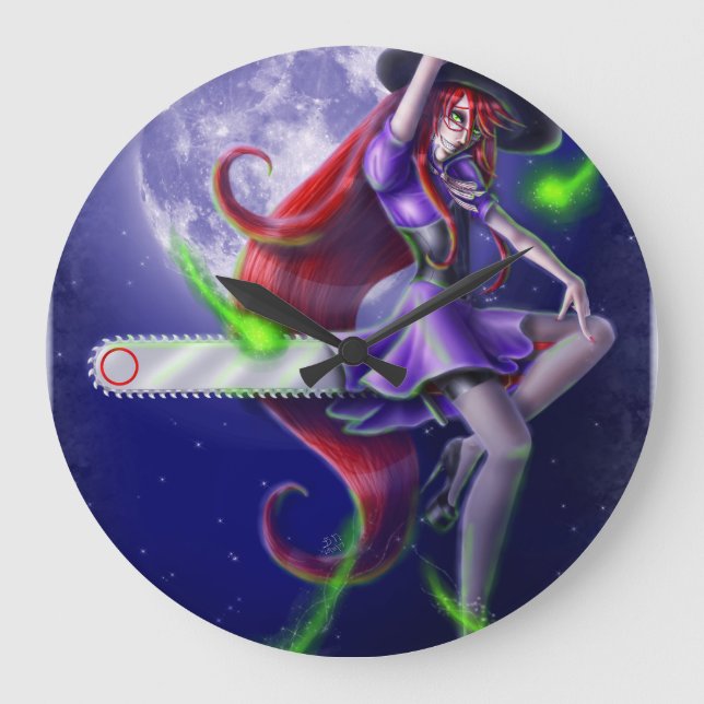 Falln Witchy PinUp Large Clock (Front)