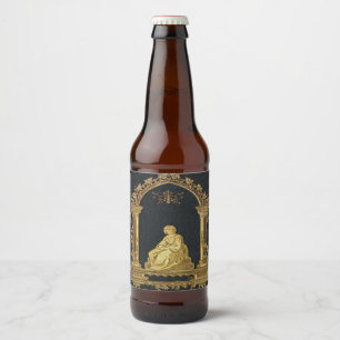 Falln Woman in Gold Book Cover Beer Bottle Label