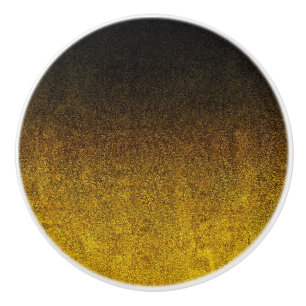 Falln Yellow & Black Glitter Gradient Ceramic Knob
