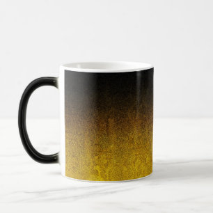 Falln Yellow & Black Glitter Gradient Magic Mug
