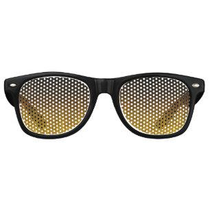 Falln Yellow & Black Glitter Gradient Retro Sunglasses