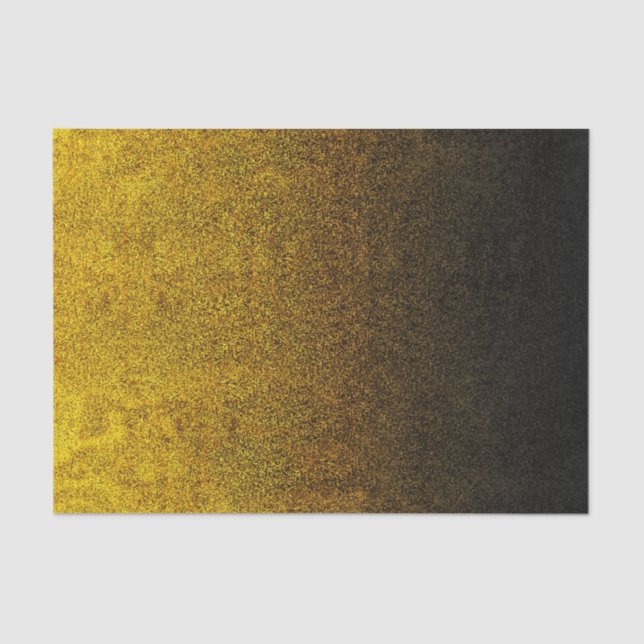 Falln Yellow & Black Glitter Gradient Tissue Paper (Front)