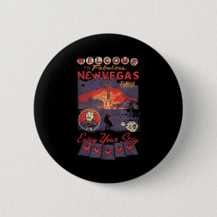Fallout Welcome To Fabulous New Vegas Vintage Vide 2 Inch Round Button