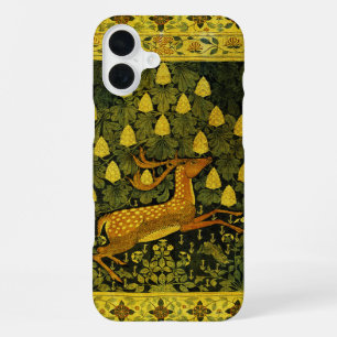 FALLOW DEER,FLOWERS CHESTNUT TREE Green Yellow iPhone 16 Plus Case