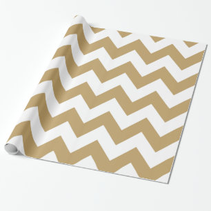 Fallow Mocha Neutral Chevrons Wrapping Paper