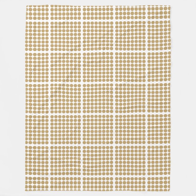 Fallow Neutral Dots Fleece Blanket (Front)