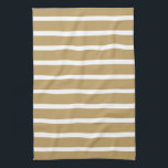Fallow Neutral Stripes Kitchen Towel<br><div class="desc">Horizontal stripe patterns in a warm neutral colour palette.</div>
