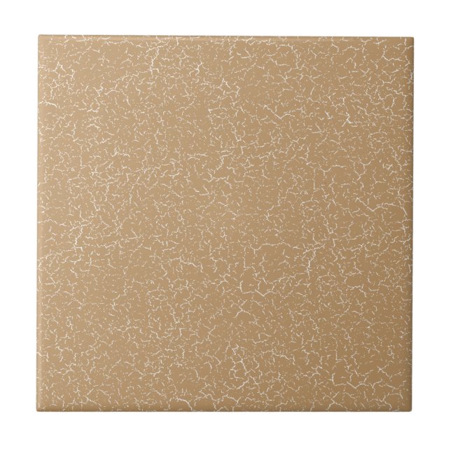 Fallow Tan Brown Crackle Glaze Solid Colour Tile (Front)