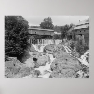 Falls above Brockway Gorge Poster