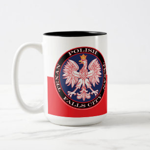 Falls City Round Polish Texan Two-Tone Coffee Mug