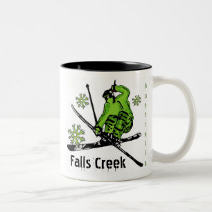 Falls Creek Australia green theme ski mug