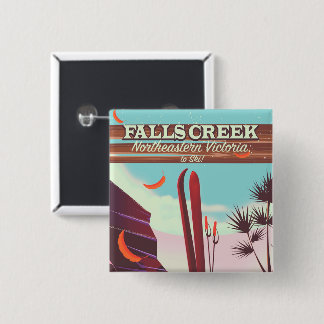 Falls Creek, Northeastern Australia Ski poster, 2 Inch Square Button