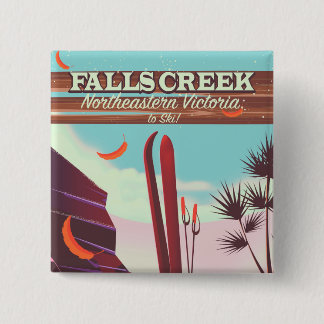 Falls Creek, Northeastern Australia Ski poster, 2 Inch Square Button